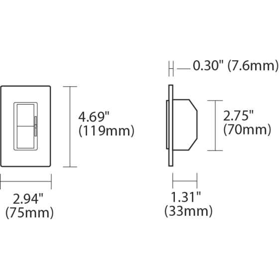 Alcon Lighting 2105 Viva Incandescent 600W Single Pole 3-Way Dimmer with Fan Speed Controls