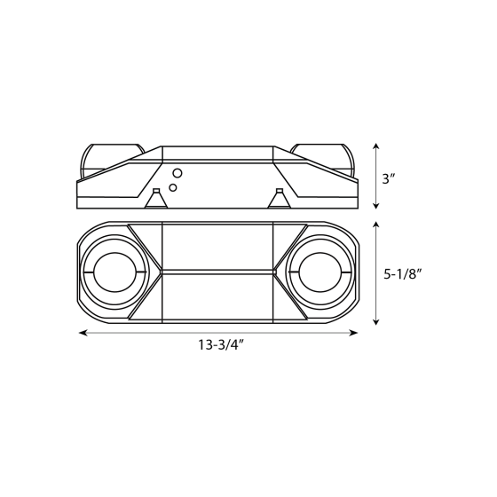 Alcon Lighting 16101 Polo Architectural LED Dual Head Semi-Recessed MR16 Emergency Unit