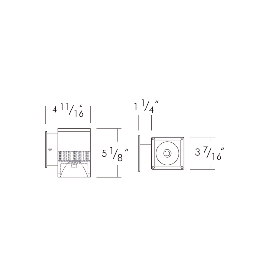 Alcon 11225-ADJ Pavo Architectural LED 4-Inch Square Wall Mount Adjustable Light Fixture