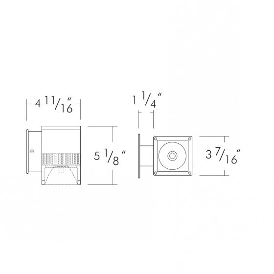 Alcon 11225-ADJ Pavo Architectural LED 4-Inch Square Wall Mount Adjustable Light Fixture