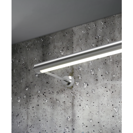 Alcon Lighting 11704 outdoor adjustable sign and wall art light, shown in silver and with a protruding cylindrical lens.
