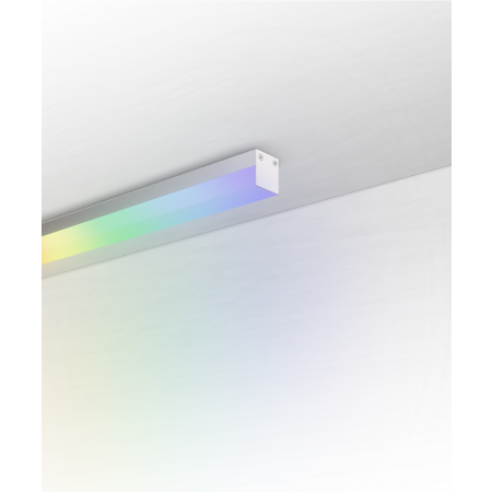 Alcon 12100-10-S RGBW Color tunable linear surface light shown in a black finish.