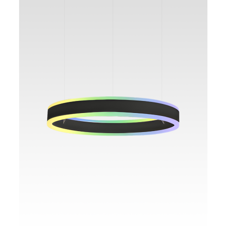 Alcon 12270-1 RGBW Color tunable 1-ring pendant light shown in a black finish.