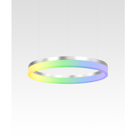 Alcon 12272-1 RGBW Color tunable 1-ring pendant light shown in a silver finish.