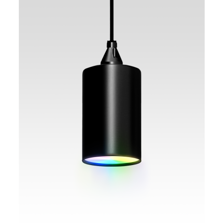 Alcon 12400-4P RGBW Color tunable pendant light shown in a black finish.