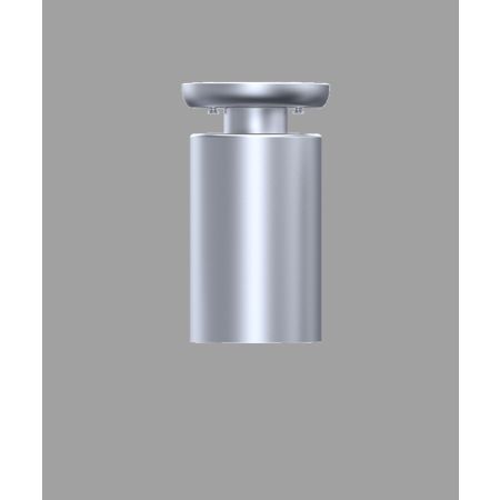 Alcon 12400-4S, surface commercial cylindrical ceiling light shown in grey finish