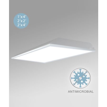 Antimicrobial Low-Profile Acrylic Lens LED Troffer Light