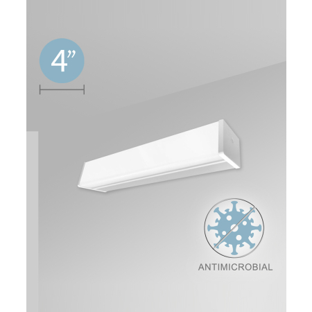 Antimicrobial Linear Block LED Wall Light