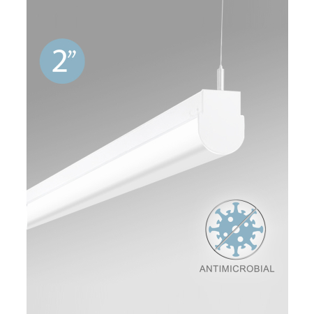 Antimicrobial Rounded Linear Pendant LED Light