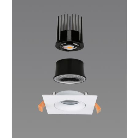 3-Inch Square Mini LED Recessed Adjustable Downlight