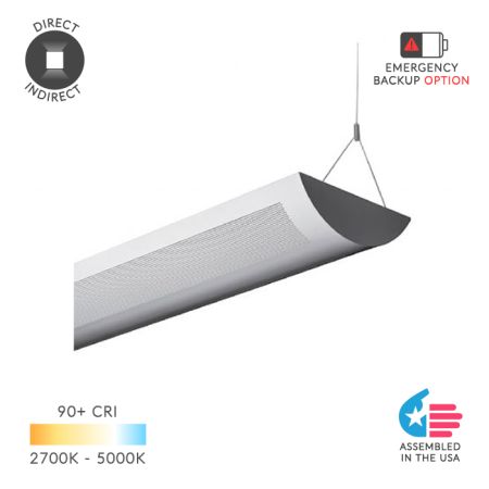 Alcon Lighting 12106-8 Ashton Architectural LED Perforated Linear Pendant Lighting Direct/Indirect Fixture - 8 Foot