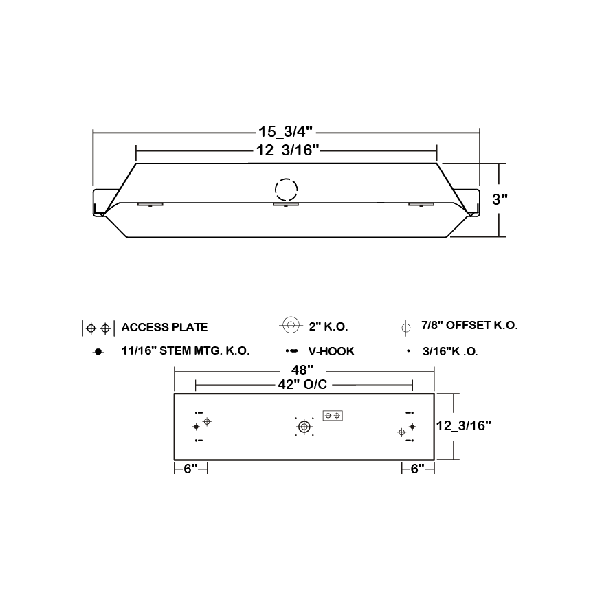 LA Lighting Baylighter 1-HBN200-24K-4L-2DRDM-UNV-3-850 Series 24,000 Lumen 4 Foot LED High Bay Luminaire
