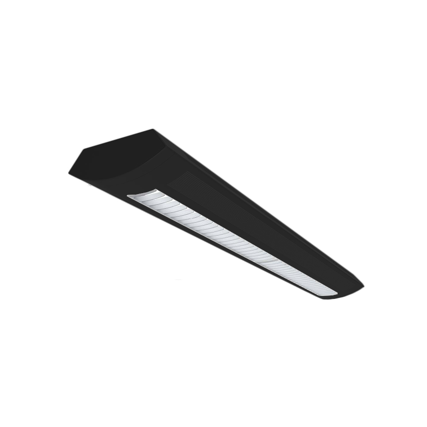 Alcon Lighting 10125-8 Architectural Linear Spread Light Deep Body with Center Baffle – 8 FT 6 Lamp T5 or T5HO Multivolt