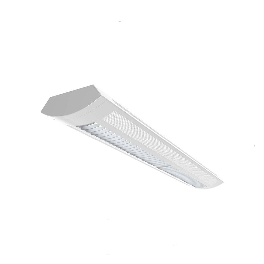Alcon Lighting 10125-8 Architectural Linear Spread Light Deep Body with Center Baffle – 8 FT 6 Lamp T5 or T5HO Multivolt