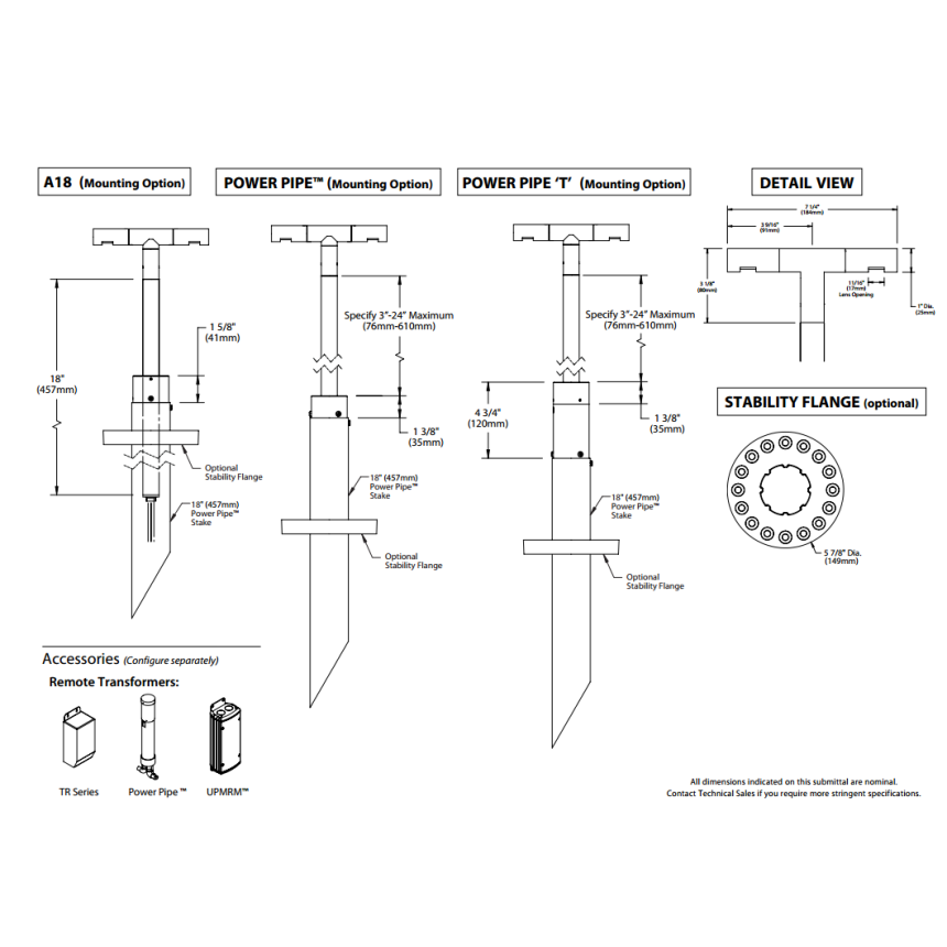 BK Lighting LT-T-LED Litestick Style T LED Pathlight
