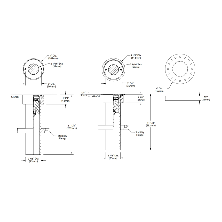BK Lighting UL-AR-LED Recessed Up-Light Well Light Flush/Surface Mount