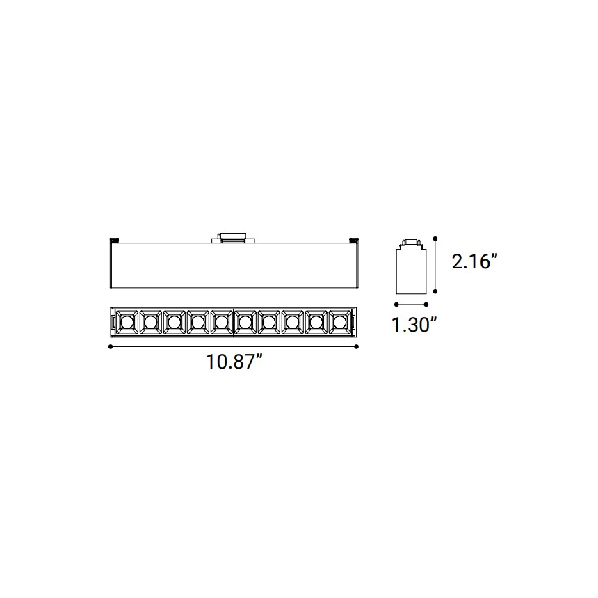 10-Cell Linear Multi-Cell Light Modular Track Component 