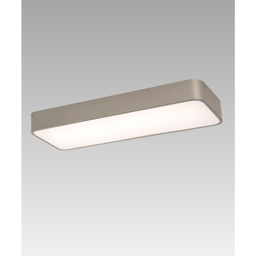 Product rendering of the 11184-24 rectangular flush ceiling light by Alcon Lighting shown in a black finish.