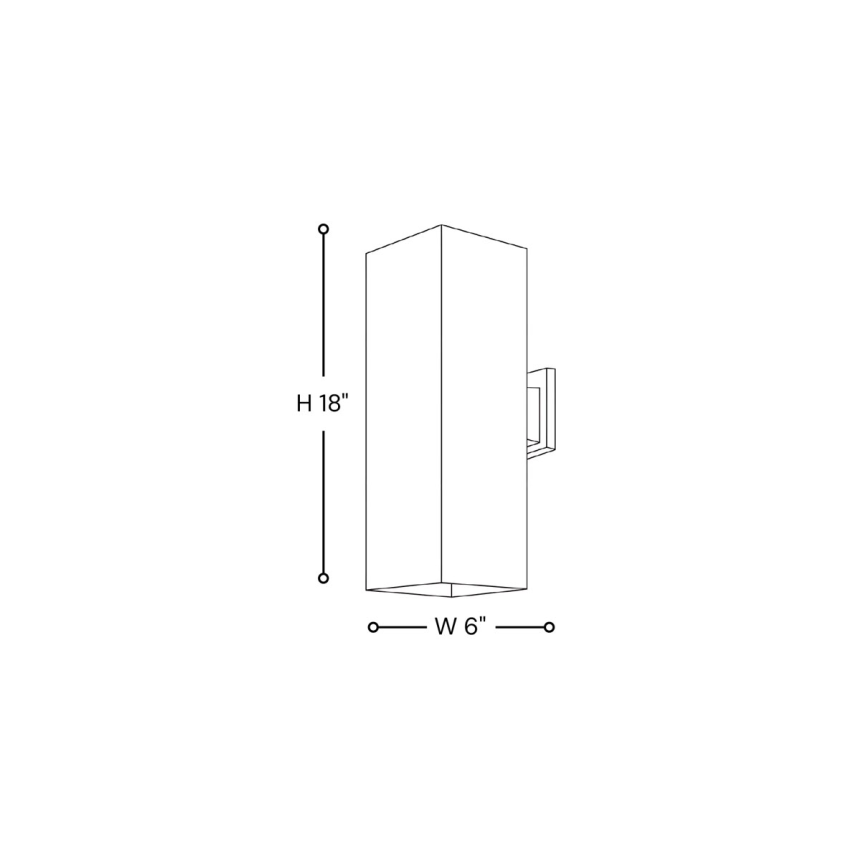 6-Inch Architectural Cube LED Direct/Indirect Wall Light