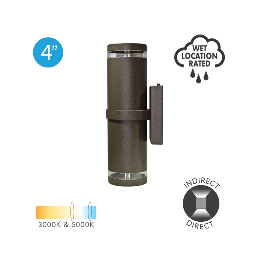 Alcon 11228-W Direct/Indirect LED Outdoor Wall Mount Light