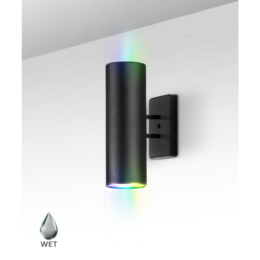 Alcon 11234 RGBW Color tunable wall light shown in a black finish.