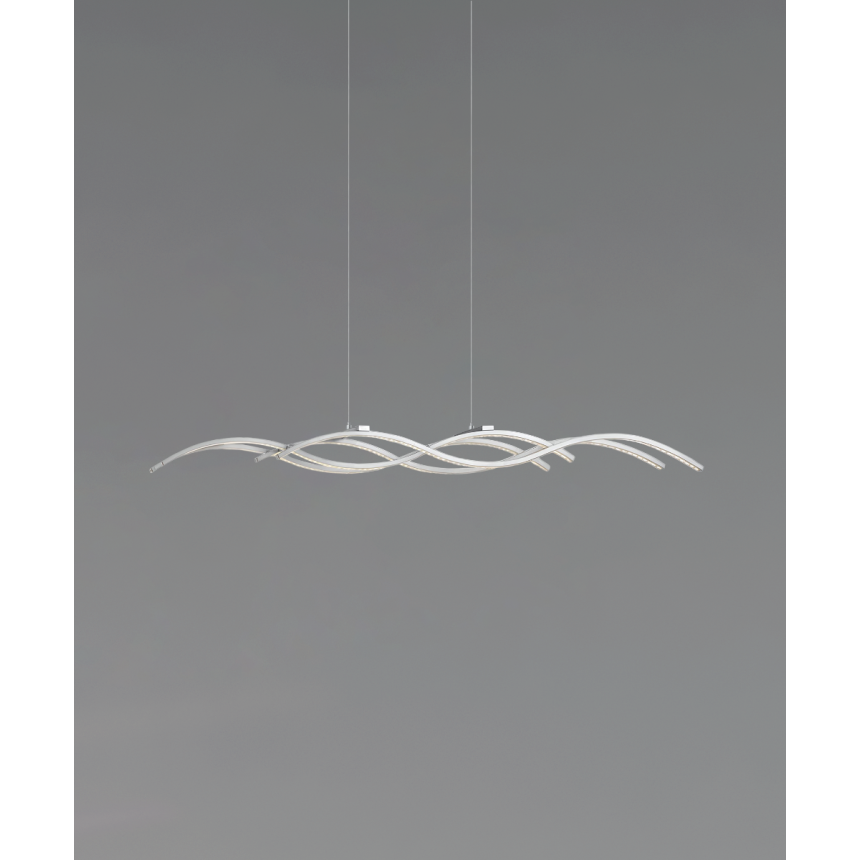 4-Foot 4-Light LED Wave Pendant Light