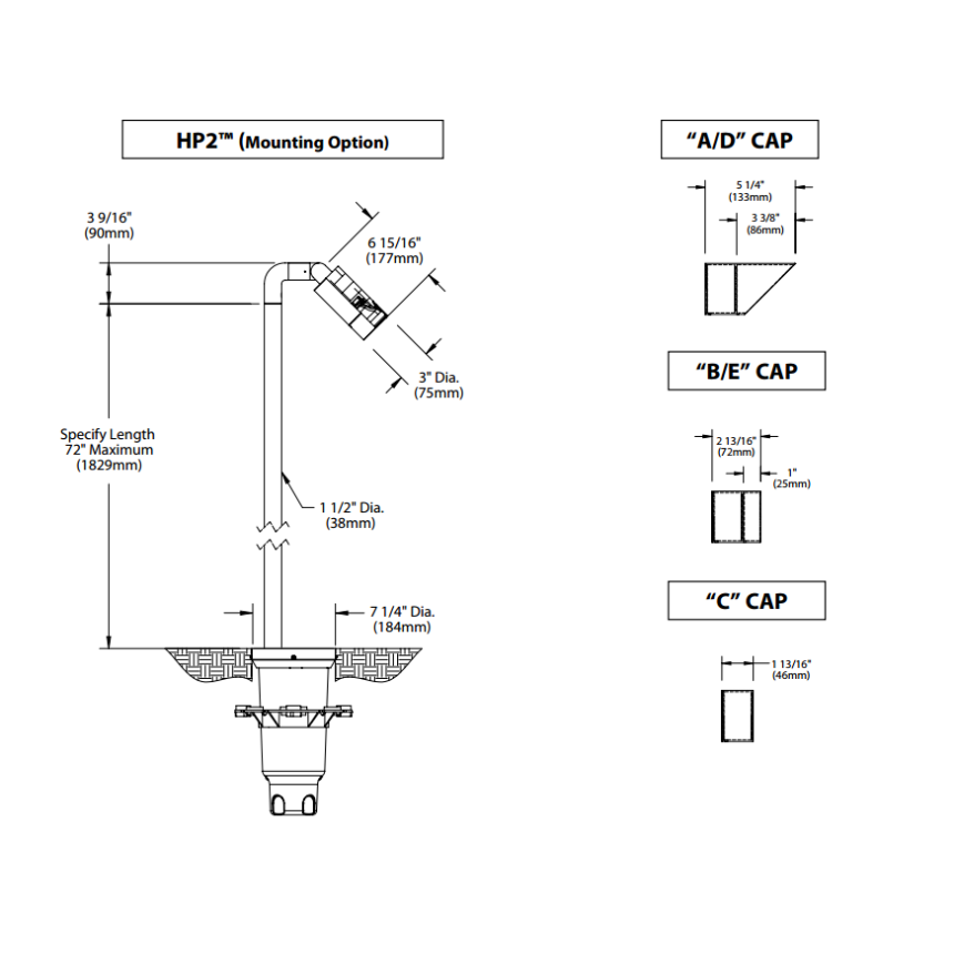 BK Lighting SF-L-DE-LED Denali Series Staff Star LED Style L Pathlight