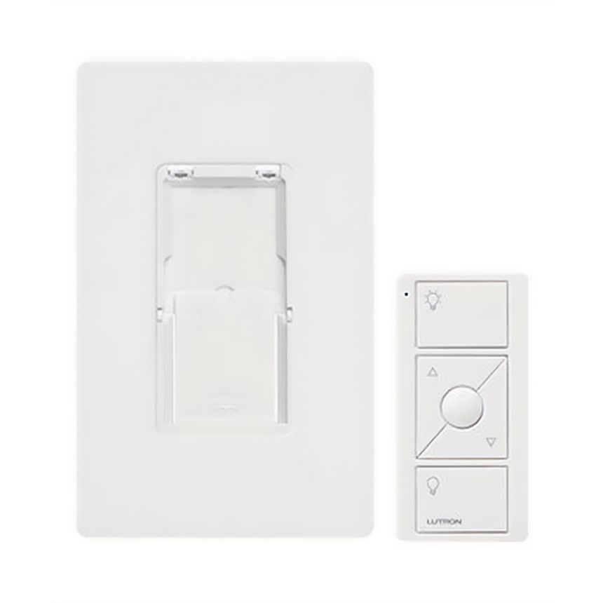 Lutron Caseta PJ2-WALL-WH-L01 Remote Control with Wall Mounting Kit
