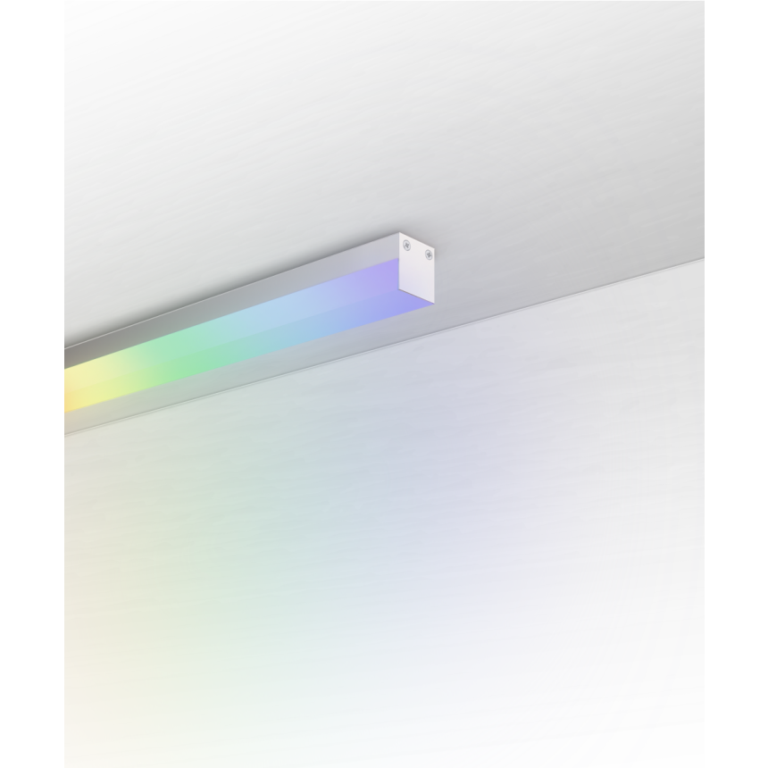 Alcon 12100-10-S RGBW Color tunable linear surface light shown in a black finish.