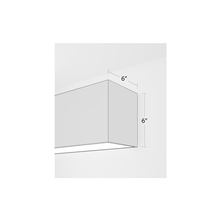 Alcon 12100-66-W-WW, surface mount linear wall light shown in black finish and with a flush trimless top and bottom lens for uplighting and downlighting