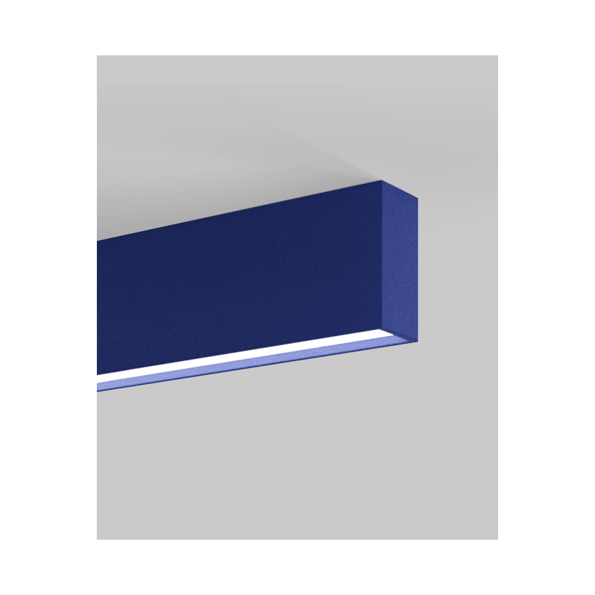 Alcon 12101-20-S-8 acoustic ceiling light shown with cobalt finish and regressed lens