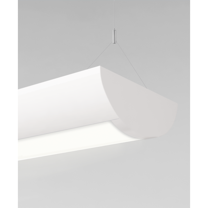 1-Row Frosted Lens Half-Moon Linear Suspension Light