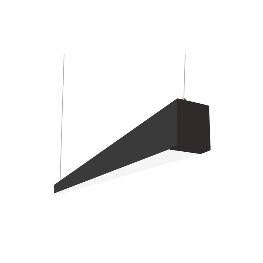 Alcon Lighting Beam 253 Series 12145-4-BK LED 2.5 Inch Aperture 4 Foot Enclosed Linear Pendant Light Fixture - Black