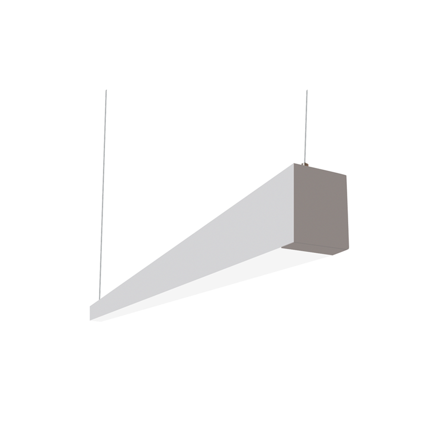 Alcon Lighting Beam 253 Series 12145-4-SL LED 2.5 Inch Aperture 4 Foot Enclosed Linear Pendant Light Fixture - Silver