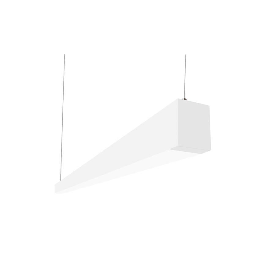 Alcon Lighting Beam 253 Series 12145-4-WH LED 2.5 Inch Aperture 4 Foot Enclosed Linear Pendant Light Fixture - White