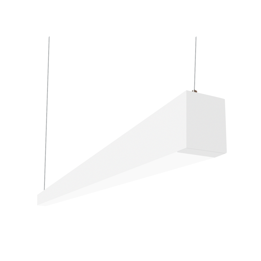 Alcon Lighting Beam 253 Series 12145-8 LED 2.5 Inch Aperture 8 Foot Enclosed Linear Pendant Light Fixture - White