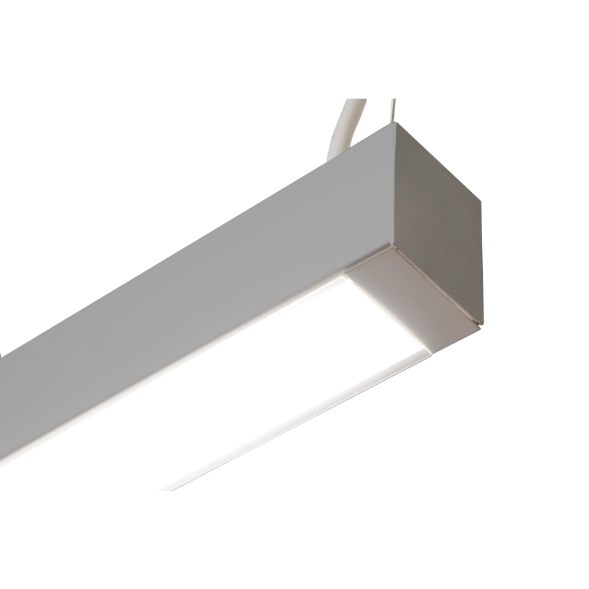 Alcon Lighting Beam 253 Series 12145-8 LED 2.5 Inch Aperture 8 Foot Enclosed Linear Pendant Light Fixture - White