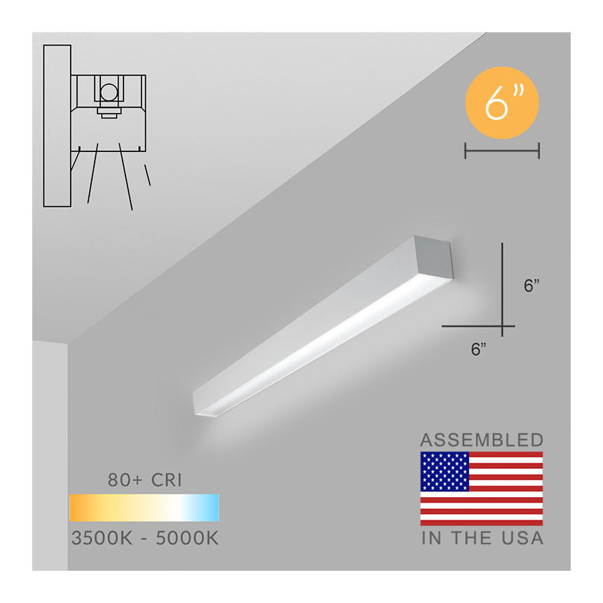 Alcon 12200-6-W RFT Series LED Linear Wall Mount Light