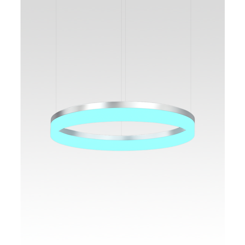 Alcon 12272-1 RGBW Color tunable 1-ring pendant light shown in a silver finish.