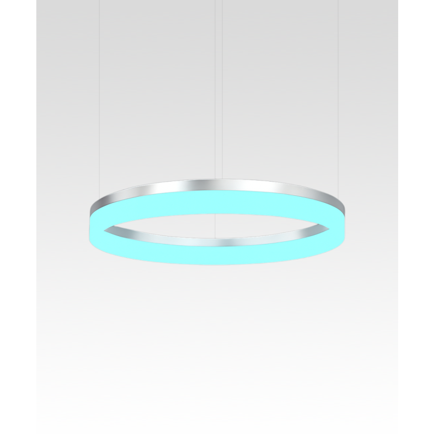 Alcon 12272-1 RGBW Color tunable 1-ring pendant light shown in a silver finish.