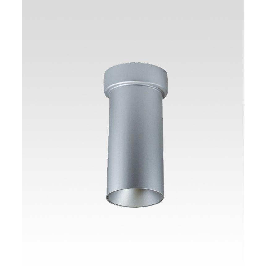 Alcon 12303-P, suspended commercial beveled-lens cylindrical pendant light shown in black finish.