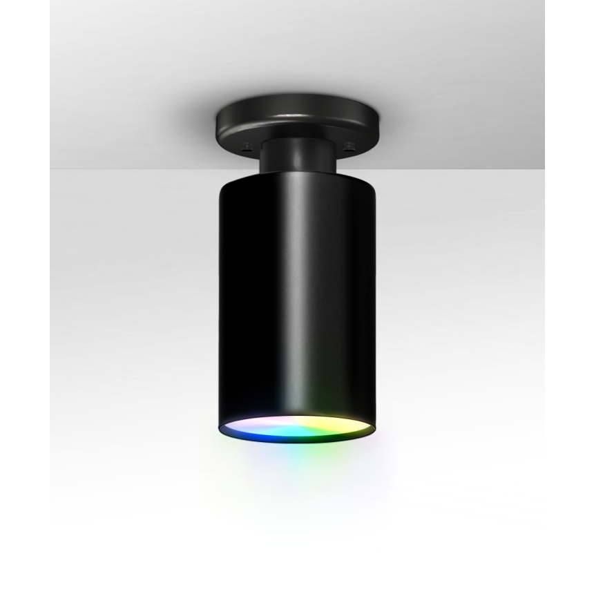 Alcon 12400-4S RGBW Color tunable pendant light shown in a black finish.