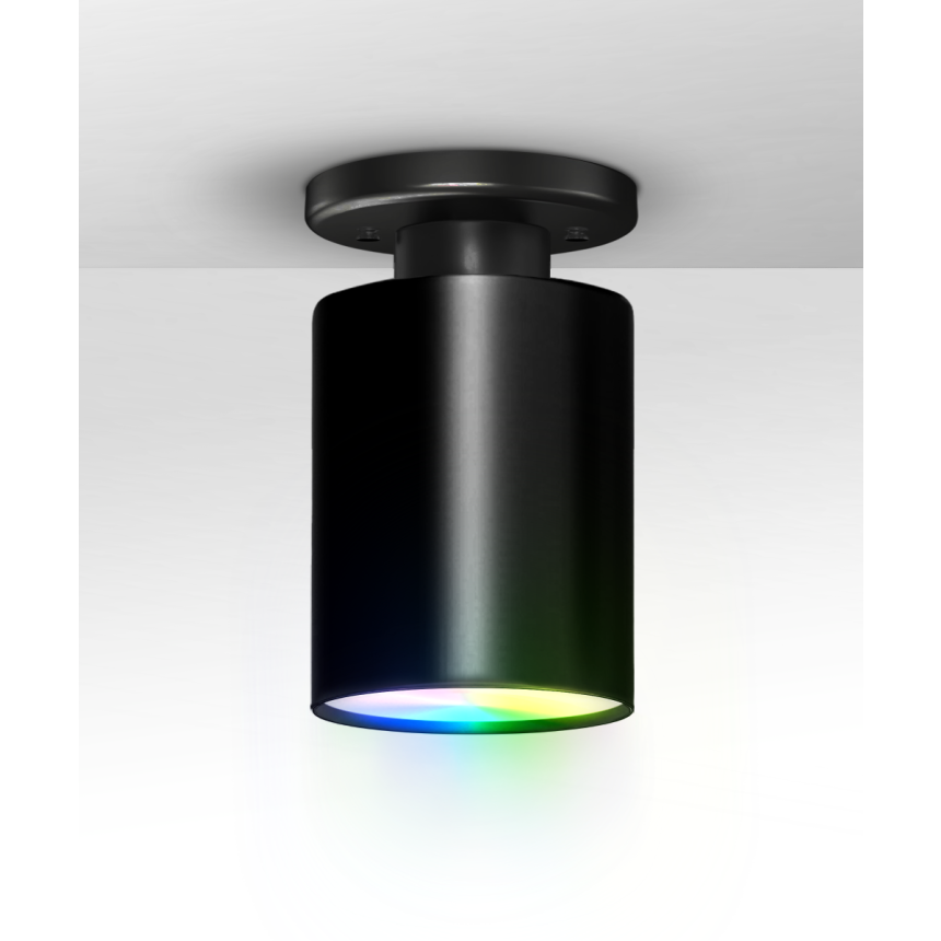Alcon 12400-6S RGBW Color tunable pendant light shown in a black finish.