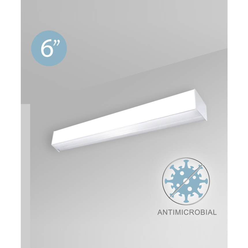 Antimicrobial Linear Block LED Wall Light
