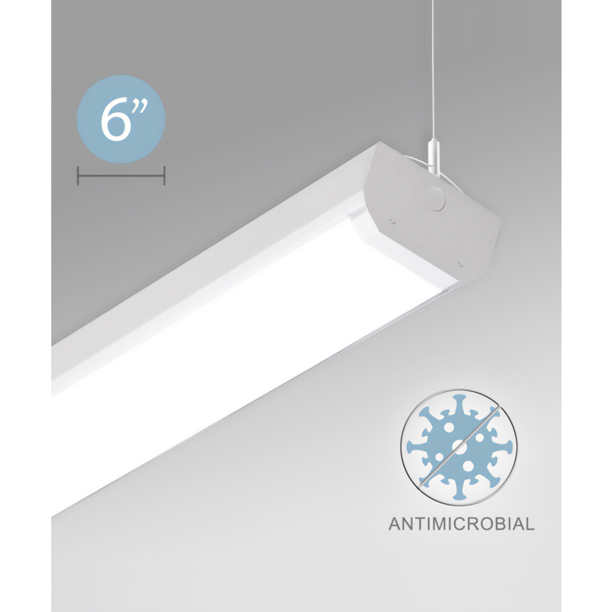 Antimicrobial Linear LED Pendant Light