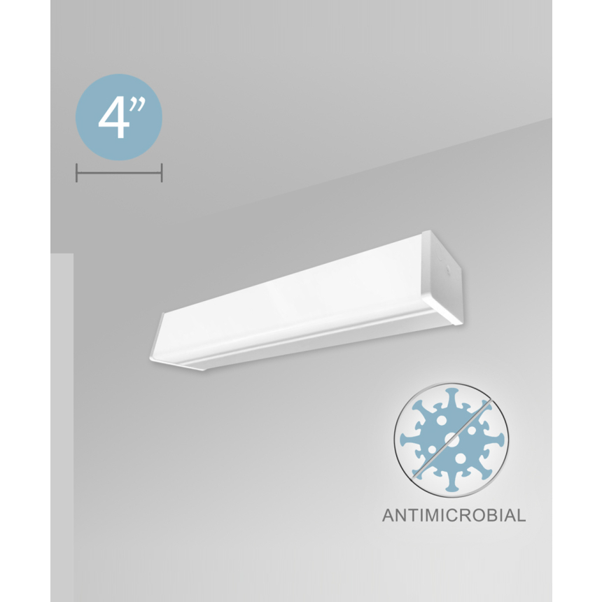 Antimicrobial Linear Block LED Wall Light