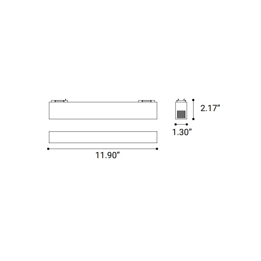 12-Inch Linear Light Modular Track Component