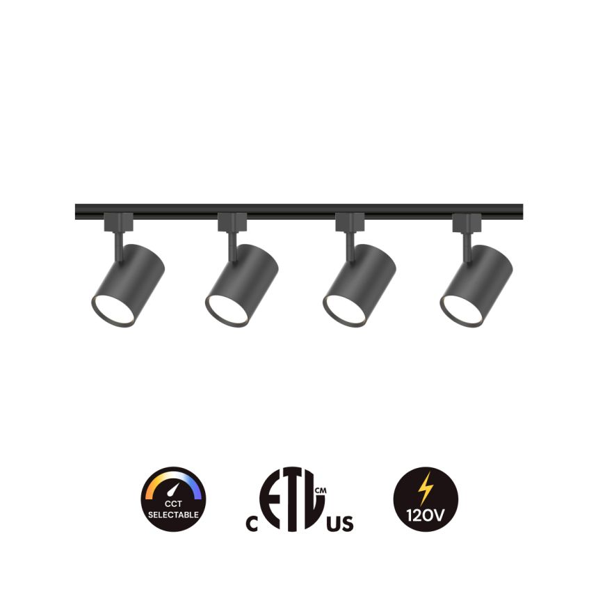 Alcon Lighting 13124-4 Sinch Architectural LED Cylinder Track Light Fixture kit - 4 Light