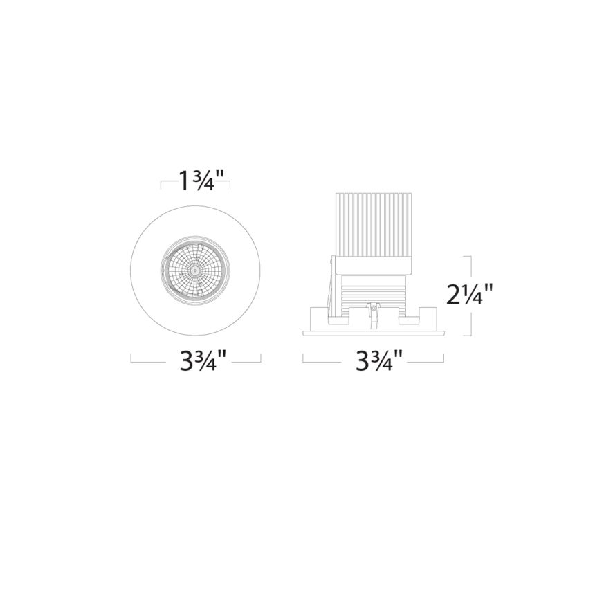 Alcon 14013-P Illusione 4-Inch LED Pinhole Recessed Light
