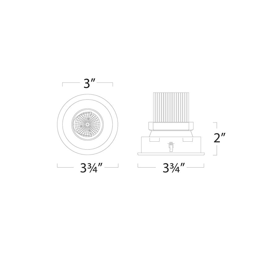 Alcon 14013-R Illusione 4-Inch LED Flanged Recessed Light